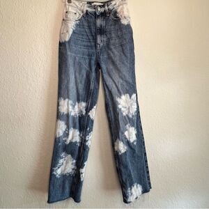 PACSUN bleached jeans 💗 wide leg 💗 90’s Boyfriend 💗 size 23